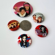 Vintage Culture Club Boy George Pinback Button Set 80s Band Merch 5 Pieces picture