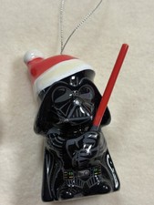 Star Wars Darth Vader w/Light Saber Santa Hat 3D Christmas Ornament So Cute 4