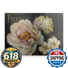 Trademark Fine Art Marche de Fleurs on Black Brushed Aluminum 16x22 Lisa Audit picture
