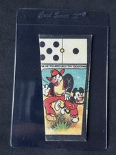 1934 Mickey Mouse Domino 5-1 Mickey Mouse & Cowboy Walt Disney Vintage Rare Card picture