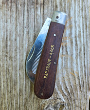 Vintage Partrade 4405 Folding Hoof Farrier Knife Made in Japan Wood Handle picture