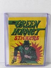 RARE UNOPEN 1966 TOPPS GREEN HORNET STICKERS WAX PACK picture