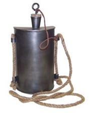 New Antique Style Revolutionary French Indian Civil War Tin Kidney Canteen picture