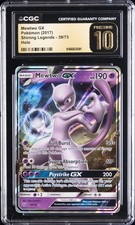 2017 POKEMON SHINING LEGENDS - HOLO #39/73 MEWTWO GX CGC 10 PRISTINE picture