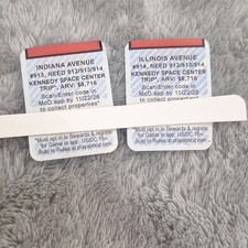 2026 UNREDEEMED MCDONALD'S MONOPOLY PIECES - Illinois Avenue & Indiana Avenue picture