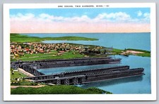 Ore Docks Two Harbors Minnesota Vintage Postcard c.1940 picture