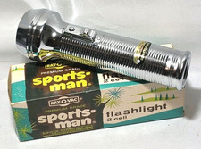 New/Old Stock Vintage Ray-O-Vac Sportsman 2 Cell Flashlight S22F +Box USA Made picture
