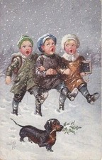 Vintage Dachshund refrigerator magnet 2 1/2x 3 1/2