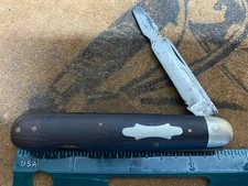 Empire Winsted CT. Lockback Screwdriver Knife, 1956-1930, Ebony Wood Handles picture