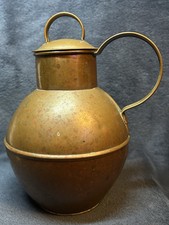 C-1920’s-40’s Guernsey Handcrafted Copper Cream Jug 7.5”H picture