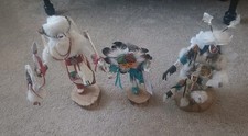 Vintage Large Sized Kachina Doll, Figure,Hopi, Navajo 3 Lot Pre-owned picture