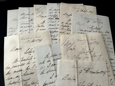 OLD LETTER IN ENGLISH 1800s - Victorian Era Watermarked Correspondence Document picture