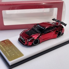 GT-R R35 LBWK Wide Body Chrome Red 1:64 Alloy Diecast Model Collectible picture
