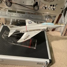 Vintage Topping McDonnell Phantom II USAF Desk Top Model Jet w/Stand picture