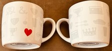 Set of 2 Starbucks Things I Love Valentine's Day espresso coffee 7.8 oz mugs EUC picture