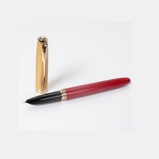 Vintage Jinhao 85 Fountain Pen Golden Clip Extra Fine EF Nib 0.38mm Nice Gift picture