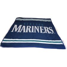 Biederlack Seattle Mariners Throw Blanket MLB 55 X 47 Inches Vintage Reversible picture
