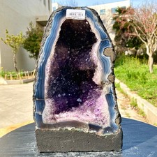 14.41LB Large Natural Amethyst Geode Cathedral Crystal Cluster Specimen Energy picture