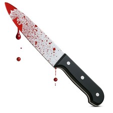 Halloween Realistic Bloody Weapon Fake Plastic Knife Horror Haunted Movie Props picture