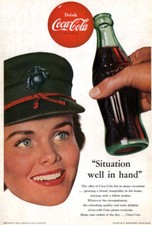 Coca Cola Female Marine Coke Korean War COKE Korea 1953 Magazine Print Ad picture