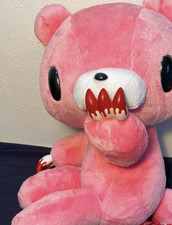Gloomy Bear XL 2011 Plush Doll Covering Mouth Pink Jumbo Taito CGP-248 Chax picture