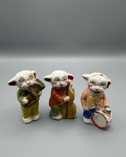 Antique 1920s Bonzo Dog G.E. Studdy Bisque Japan Musician Band Figurines Lot 3 picture
