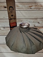Vintage WIRELESS ICE BAG ~ SIZE 12 ~ Black & White Checkered 1930's USA picture