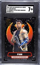 2018 Topps Archives Star Wars #1/1 John Boyega SIGNED On Card AUTO Buyback SGC 7 picture
