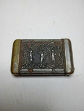ANTIQUE VICTORIAN HANDMADE 3 GRACES CAMEO MATCH HOLDER Art Noveau picture