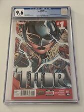 Thor #1 Marvel, 2014 1st print CGC 9.8 and 9.6 Jason Aaron Jane Foster Lady Thor picture