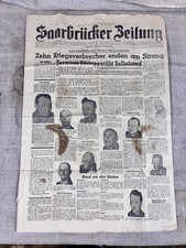 Original 1946 German Newspaper Nuremberg Executions Göring Suicide Oct 17 Issue picture