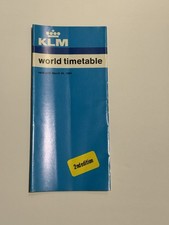 Vintage KLM World Timetable 1983-1984 2nd Edition Airline Flight Schedule Map picture