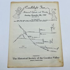 1968 Candlelight Tour Program Historical Society Cocalico Valley Epherata PA D3 picture