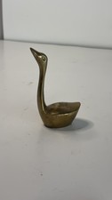 Vintage Mid-Century Solid Brass Swan Figurine picture