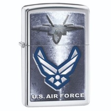 Zippo U.S. Air Force Fighter Jet Wings High Polish Chrome 28748 picture