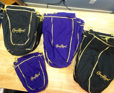 Crown Royal Lot of 65 Drawstring Advertising Bags Purple & Black Distillery picture