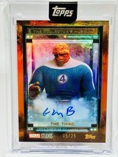 2025 Topps Marvel Collector The Thing Orange Auto /25 Ebon Moss-Bachrach TM-EMB picture
