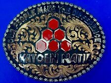 Katoen Natie Company our people make the difference Trophy style belt buckle DB picture