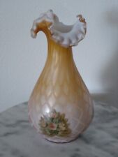 Mother of Pearl Satin Bronze Die-away Diamond Quilt Decorated Vase picture