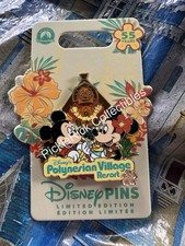 Disney Parks Pin 2026 Polynesian Resort 55th Anniversary Mickey & Minnie LE 2000 picture