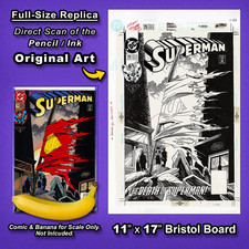 SUPERMAN #75 DEATH OF SUPERMAN Iconic Cover Art π₯ 11x17 Replica Original Art π₯ picture