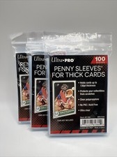 Ultra Pro THICK Card Soft Penny Sleeves 3 Packs of 100 for THICK Sized Cards picture