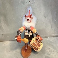 Handcrafted wooden Kachina doll depicting a Mudhead (Koyemsi) picture