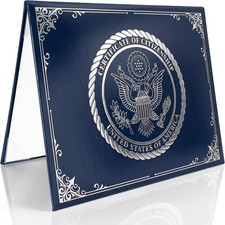 US Citizenship Certificate Holder Naturalization Padded Leatherette Cover picture
