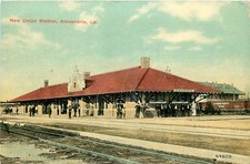 1911 Alexandria Louisiana New Union Deport occupation people Postcard 26-619 picture