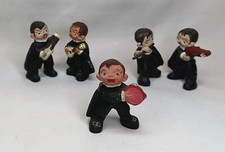 Vintage Spanish Musician Clay Figurines Lot Of 5 picture