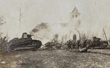 RARE WW1 US ARMY 304th TANK BRIGADE MEUSE-ARGONNE OFFENSIVE COMBAT PHOTO picture