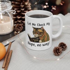 Funny Cat Mug – Let Me Check My Meter Coffee Cup Gift for Cat Lovers 11oz picture
