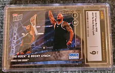 Topps 2018 Topps Now WWE Graded Card #69 The Rock & Becky Lynch Gaded 9 Mint picture