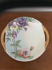 Antique Serving Plate With Floral  & Gold Decorations Circa 1910 Era picture